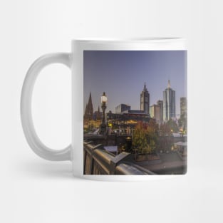 The Melbourne skyline from Princess Bridge, Victoria, Australia. Mug